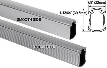 US Futaba 96" (2438mm) Aluminum Hourglass Closet Rod - EACH (Dull Nickel)