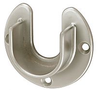 US Futaba Metal Open Flange Closet Rod Support - For 1-5/16" Rod - EACH (Satin Nickel)
