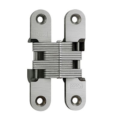 SOSS 3-3/4" (96mm)H Stainless Steel Invisible Hinge, Medium Duty, 1-1/8" Min. Material Thickness - EACH