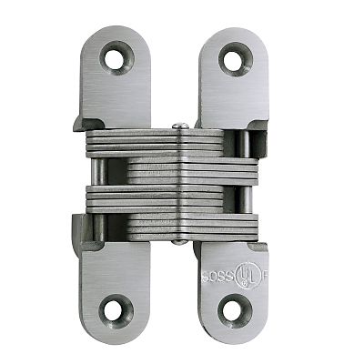 SOSS 4-5/8" (117mm)H Stainless Steel Invisible Hinge, Heavy-Duty (for 1-3/8" Min. Thick, Full Size Doors) - EACH