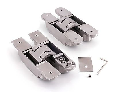 Sugatsune Stainless Steel Square Cover Plates for HGS3D-S160SH Hinge - Set of 4 (Satin Stainless)