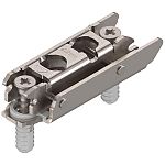 Blum CLIP 3mm Cam Adjustable In-Line Mounting Plate (Pre-Mounted Screws w/Expando Dowels, Steel)