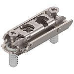 Blum CLIP 0mm Cam Adjustable In-Line Mounting Plate / AVENTOS HK-S Door Mounting Plate (Pre-Mounted Screws w/Expando Dowels, Steel)