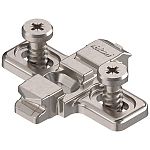 Blum CLIP 0mm One-Piece Wing Mounting Plate (Pre-Mounted System Screws, Die-Cast)
