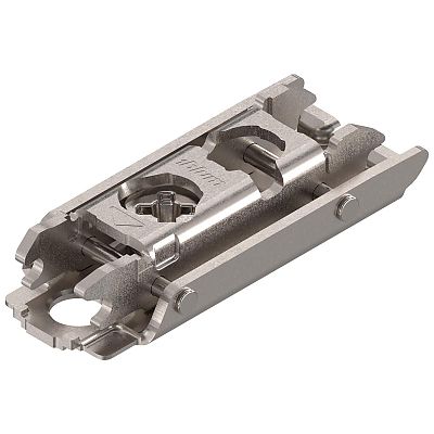 Blum CLIP 0mm Cam Adjustable In-Line Mounting Plate / AVENTOS HK-S Door Mounting Plate (Screw-on, Steel)