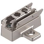 Blum CLIP 9mm Cam Adjustable Wing Mounting Plate (for 5/8" Recess, Wood/System Screw, Steel)