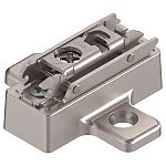 Blum CLIP 13mm Cam Adjustable Wing Mounting Plate (for 1/2" Recess, Wood/System Screw, Steel)