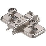 Blum CLIP 0mm Twin One-Piece Wing Mounting Plate (Pre-Mounted Screws w/Expando Dowels, Twin Application, Steel)