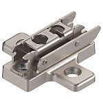 Blum CLIP 9mm Cam Adjustable Wing Mounting Plate (for 3/8" Recess, Wood/System Screw, Steel)