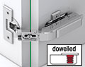 Grass Tiomos Pie-Cut Corner Cabinet Hinge - EACH (Self-Closing, Doweled)