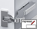 CLOSEOUT SPECIAL! - Grass Tiomos +45&deg; Angle Corner Hinge for Inset Doors - EACH (Soft-Closing, Impresso)