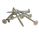 Fastcap Coarse Thread PowerHead Wood Screws with Type 17 (9/16" PowerHead, #2 Square Drive, Zinc)
