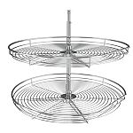 Rev-A-Shelf Steel 32" (813mm) D-Shape Lazy Susan 2-Shelf Set (Chrome)