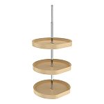 Rev-A-Shelf 20" Almond Polymer D-Shaped 3-Shelf Lazy Susan for Corner Wall Cabinets