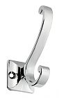 Hickory Hardware Double Utility Swirl Coat Hook - EACH (Polished Chrome)
