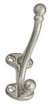 Hickory Hardware Double Coat Hook - EACH (Satin Nickel)