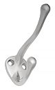 Hickory Hardware Double Coat Hook - EACH (Satin Silver Cloud)