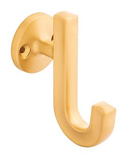 Hickory Hardware Woodward Hook - EACH (Brushed Golden Brass)