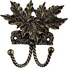 Sierra Lifestyle Hooks Collection 3-3/4" (96mm) Maple Leaf Hook (Bronzed Black)