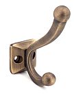 Sugatsune 3-3/4" (96mm) Forged Brass Double Hook - (Antique Brass)