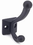 Sugatsune 3-3/4" (96mm) Forged Brass Double Hook - (Matte Black)