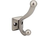 Sugatsune 3-3/4" (96mm) Forged Brass Double Hook - (Blasted Metal)
