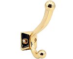 Sugatsune 5-1/4" (133mm) Forged Brass Double Hook - (Polished Brass)