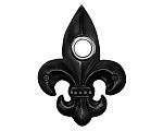 Waterwood Solid Brass  Small Fleur De Lis Doorbell Button