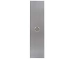Waterwood Brushed Stainless Adhesive Mount Doorbell Button - Large Rectangle Doorbell (Brushed Stainless Steel)