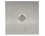 Waterwood Brushed Stainless Adhesive Mount Doorbell Button - Square Doorbell (Brushed Stainless Steel)