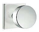 Emtek Modern Round Door Knobset w/Square Rosette