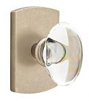 Emtek Cast Bronze Hampton Glass Door Knobset w/No. 4 Rosette