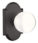 Emtek Cast Bronze Bristol Glass Door Knobset w/No. 1 Rosette