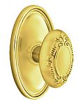 Emtek Victoria Forged Brass Door Knobset w/Oval Rosette