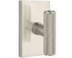 Emtek Ace Knurled Door Knobset w/Modern Rectangular Rosette