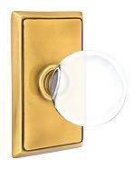 Emtek Bristol Glass Door Knobset w/Rectangular Rosette