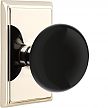 Emtek Ebony Porcelain Door Knobset w/Rectangle Rosette