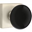 Emtek Ebony Porcelain Door Knobset w/Square Rosette