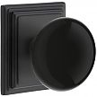 Emtek Ebony Porcelain Door Knobset w/Wilshire Rosette