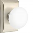 Emtek Ice White Porcelain Door Knobset w/Neos Rosette