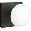 Emtek Ice White Porcelain Door Knobset w/Square Rosette