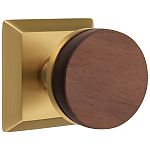 Emtek Select Conical Dark Walnut Door Knobset w/Quincy Rosette