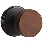 Emtek Select Conical Dark Walnut Door Knobset w/Watford Rosette