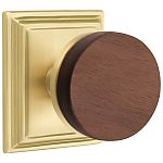 Emtek Select Conical Dark Walnut Door Knobset w/Wilshire Rosette
