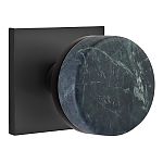 Emtek Select Conical Green Marble Door Knobset w/Square Rosette