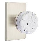 Emtek Select Conical Light Terrazzo Door Knobset w/Modern Rectangular Rosette