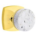 Emtek Select Conical Light Terrazzo Door Knobset w/Urban Modern Rosette