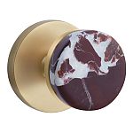Emtek Select Conical Rosso Levanto Marble Door Knobset w/Disk Rosette