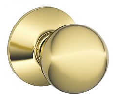 Schlage Plymouth Single Cylinder Handleset - Bright Brass, Grade 1 Deadbolt, Adjustable Thru-Bolt 10 thumbnail image
