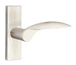 Emtek Modern Mercury Door Leverset with 1.5"x5" Stretto Narrow Trim